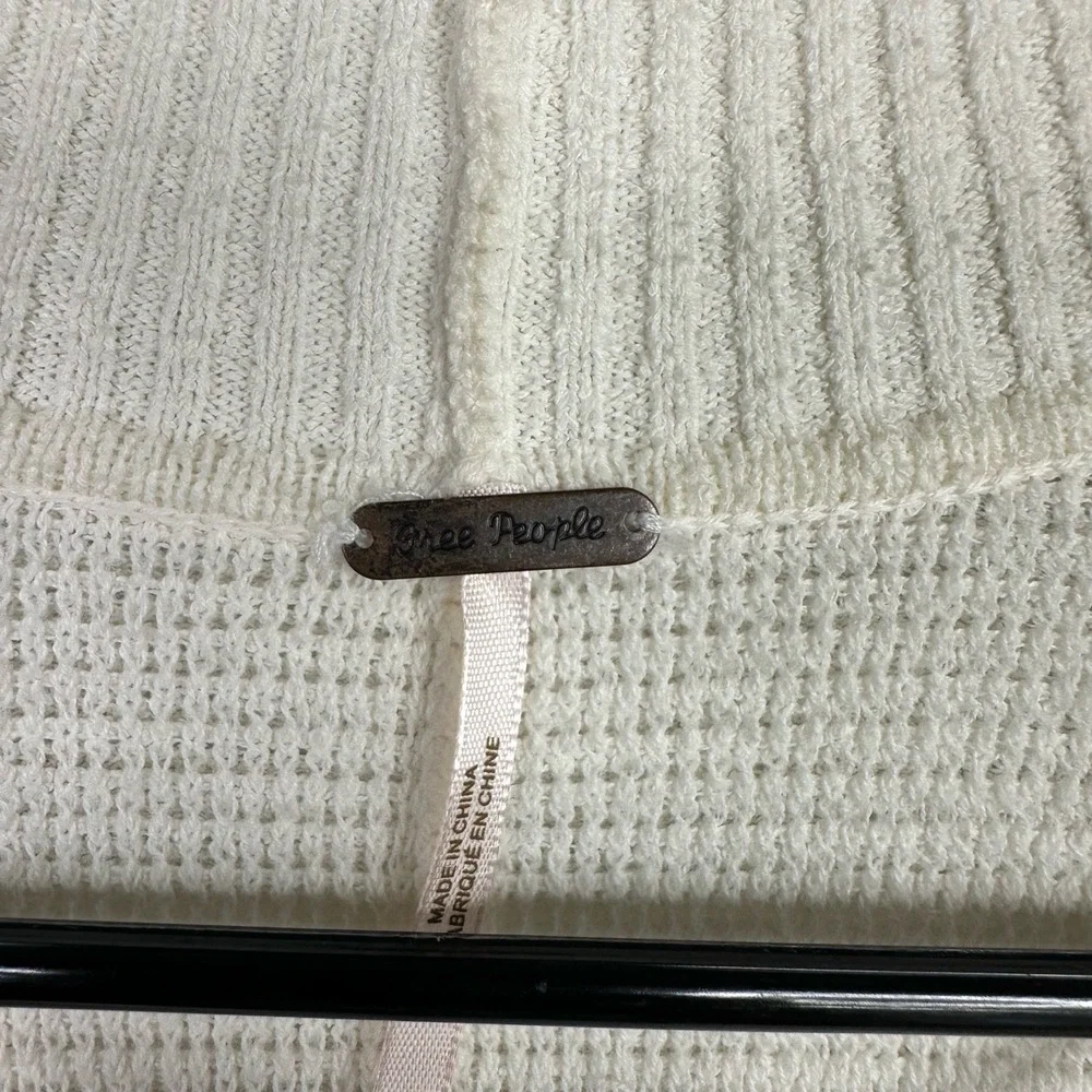 Free People Sweater Women S Beige Knit Oversized Textured Boho Neutral Lagenlook